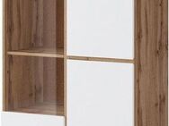 INOSIGN Vitrine Cross, Höhe 183,5 cm, moderne grifflose Standvitrine mit 3 Türen Hochschrank mit viel Stauraum, Glastür und verstellbaren Einlegeböden