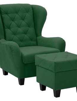 Home affaire Ohrensessel Alexandra, incl. Hocker, mit Steppung, in vielen Farben