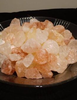 4,1 kg Salzkristall Kristallsalz Brocken+1 Teelichthalter +1 Glasschale 34 cm, beleuchtet, Deko zus. 15,- - Flensburg