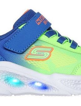 Skechers SKECHERS METEOR-LIGHTS Lauflernschuh, Blink,-Klettschuh zum Schlüpfen, Neon, Größenschablone zum Download