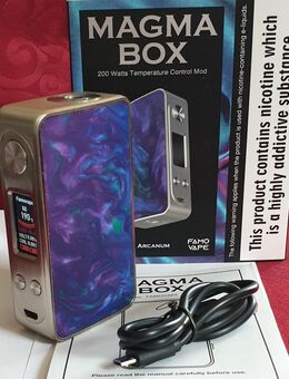 Famo Vape Magma Box, FP. 40€.Gebraucht, guter Zustand. SAMMLUNGSVERKLEINERUNG! Akkuträger, E Zigarette, Mod Box, Vape. - Bühl