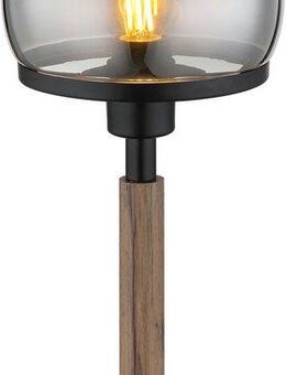 GLOBO LIGHTING Tischleuchte HAKU, ohne Leuchtmittel, Tischlampe/Schlafzimmer/Wohnzimmer/Glas rauchfarben