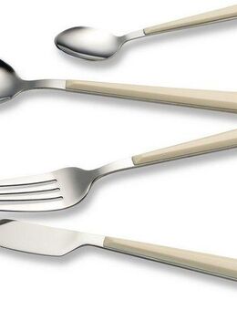 ECHTWERK Besteck-Set Basic (24-tlg), 6 Personen, Edelstahl 18/0, Camping/Picknickbesteck, Kunststoffgriffe