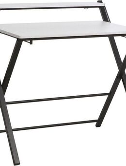 INOSIGN Computertisch SULBY, Laptoptisch, Schreibtisch, mit Ablage, Metallgestell, zusammenklappbar, platzsparend, max. 86,5x82,5 cm