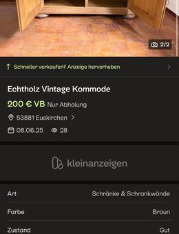 Echtholz vintage komode - Euskirchen