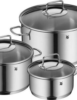 WMF Topf-Set Astoria, Cromargan® Edelstahl Rostfrei 18/10 (Set, 6-tlg), hochglanzpoliert, hochwertige Qualität, breiter Schüttrand
