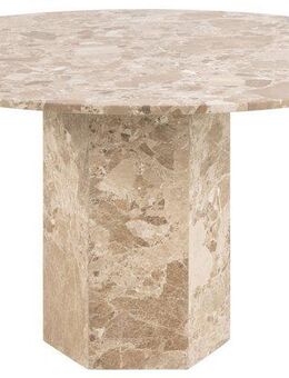 ACTONA GROUP Esstisch Naxos, Rund Esstisch, matt Latte lackiert Marmor, Ø130x75 cm