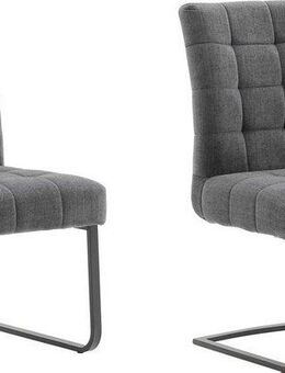 MCA furniture Freischwinger Salta (Set, 2 St), (2er-Set), Gestell-Flachrohr, schwarz matt lackiert, Aqua Clean Bezug