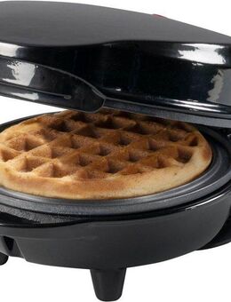 bestron Waffeleisen AMW500 Mini, 550 W, für klassische Waffeln, kleiner Waffelmaker mit Antihaftbeschichtung