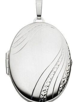 JOBO Medallionanhänger Anhänger Medaillon oval, 925 Silber