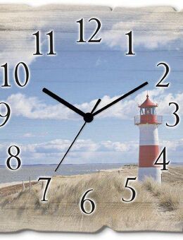 Artland Wanduhr Leuchtturm Sylt (wahlweise mit Quarz- oder Funkuhrwerk, lautlos ohne Tickgeräusche)