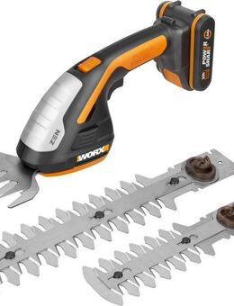 Worx Akku-Gras- und Strauchscherenset WG801E, 3-in-1, inkl. Akku und Ladegerät