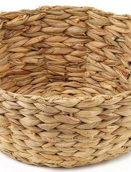 ECHTWERK Aufbewahrungskorb Runder Flechtkorb, 30 x 24 x 16 cm (1 St), aus Wasserhyazinthe, handgeflochten