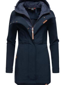 Ragwear Softshellmantel Ybela sportliche, gefütterte Outdoorjacke mit Kapuze