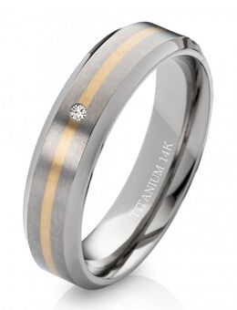 Damenring Titanring T172B mit Stein und gratis Gravur - Aholming