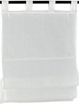 Kutti Raffrollo Metis Leinen, mit Schlaufen, freihängend, einfarbig, blickdicht, Schlaufenrollo, 100% reines Leinen