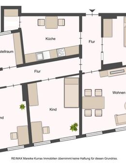 Obergeschosswohnung (ca. 109 m²) mit Balkon zum selbstnutzen oder vermieten - 6,2 % Rendite - Wilhelmshaven