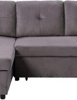 ATLANTIC home collection Schlafsofa Gustavo L-Form, B: 199 cm, mit Bettfunktion, Bettkasten & seitlichen Taschen