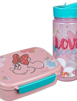 Scooli Lunchbox Brotzeitdose & Trinkflasche, Minnie Mouse, Kunststoff, (Set, 2-tlg), mit Trinkflasche