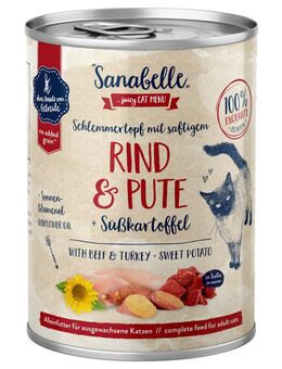 Sanabelle Fleisch in Soße 6 x 380 g - Rind & Pute