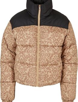 URBAN CLASSICS Winterjacke Urban Classics Damen Ladies AOP Retro Puffer Jacket (1-St)