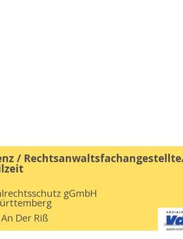 Büroassistenz / Rechtsanwaltsfachangestellte/r (m/w/d) Teilzeit - Biberach (Riß)