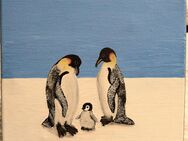 Handgemaltes Bild Leinwand Pinguin Familie Baby - Mönchengladbach