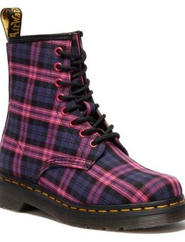 DR. MARTENS 1460 8 Eye Boot Schnürstiefelette Festival, Blockabsatz, Schnürboots mit gelber Rahmennaht