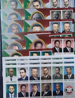 Briefmarken Burundi 2012 President 15 Kleinbögen gezähnt - Görlitz