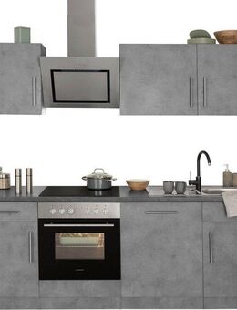 wiho Küchen Küchenzeile Cali - Küche mit E-Geräten - Komplett Set, Breite 220cm, Küche mit Hanseatic E-Geräten