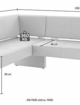 Home affaire Eckbank Rab, in 2 Breiten (180 oder 200 cm), Bezug in verschiedenen Qualitäten