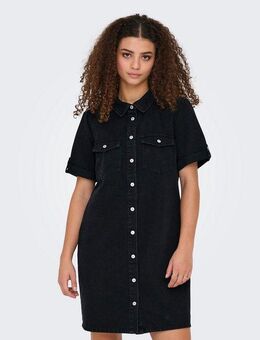 ONLY Jeanskleid ONLLISA – Denimkleid mit Knopfleiste und Brusttaschen modisch, Denim, regular fit, Baumwollmischung, Hemdkragen