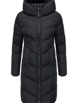 Ragwear Steppmantel Natalin YOUMODO Warmer Damen Wintermantel mit V-Steppung und Kapuze
