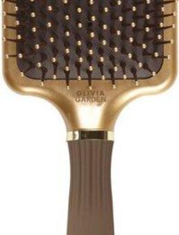 OLIVIA GARDEN Haarbürste EXPERT CARE RECTANGULAR Nylon Bristle Gold&Brown L