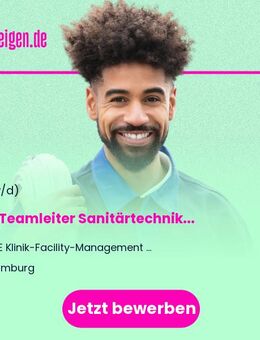 Stv. Teamleiter Sanitärtechnik (m/w/d) Vollzeit / Teilzeit - Hamburg