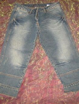 NEU * Shabby- Destroyed- Look * Dreiviertel * 7/8 * Stiefel * Kniebund * Capri * Jeans- Hose "More & More" Gr. 38- 40/ S- M * blau * - Riedlingen