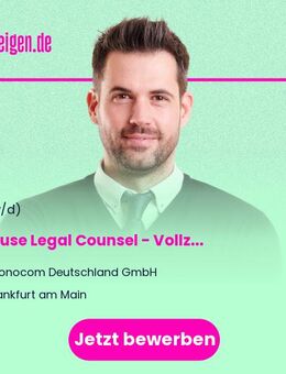 Inhouse Legal Counsel (m/w/d) - Vollzeit oder Teilzeit - Frankfurt (Main)