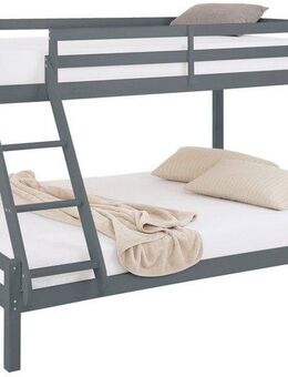 Lüttenhütt Kinderbett Alpi, Stockbett, Etagenbett, untere Liegefläche 140cm breit (Höhe ca. 142cm), mit 2 Schlafgelegenheiten, inklusive Lattenrost und Leiter