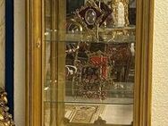 MACE-Barock-Goldvitrine-Drei Glasböden-Eine Schublade-Spiegelrückwand-Klassische Möbel- Wohnzimmer und Flur-210cm - Dreieich