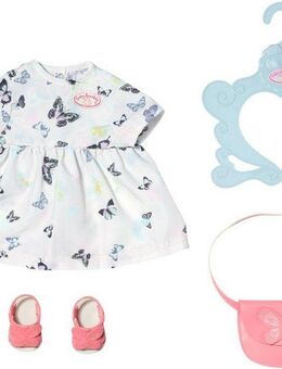 Baby Annabell Puppenkleidung Deluxe Kleid Set, 43 cm, mit Kleiderbügel