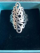 Echt Silber s925 Ring mit Rankenmuster in 32312