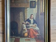 *** Alter Kunstdruck Pieter de Hooch "Die Apfelschälerin" *** - Köln