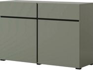 INOSIGN Sideboard Cross,Breite 119,5 cm, moderne grifflose Kommode,2 Türen/2 Schubkästen, Schubladenschrank,Anrichte mit viel Stauraum, Einlegeböden verstellbar