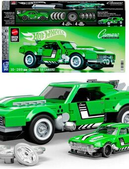 Mattel® Modellbausatz Mattel Brick Shop Hot Wheels, SPEED SERIES CAMARO, Maßstab 1:32, (289-tlg)