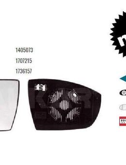 SPIEGELGLAS LINKS BEHEIZT ASP FORD C-MAX 2 II Van 1707215 1405073 - Dortmund Wickede