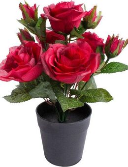 Kunstblume Rosenbusch Rose, Botanic-Haus, Höhe 27 cm