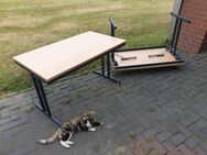 2 Holztische mit Stahlgestell, klappbar, sehr stabil - Haltern (See) Zentrum