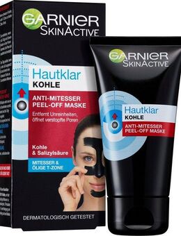 GARNIER Gesichtsmaske Garnier Hautklar Kohle Peel Off, mit hoher Wirksamkeit