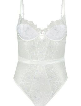 LASCANA Stringbody aus edler Spitze und schimmerndem Soft-Mesh, sexy Dessous