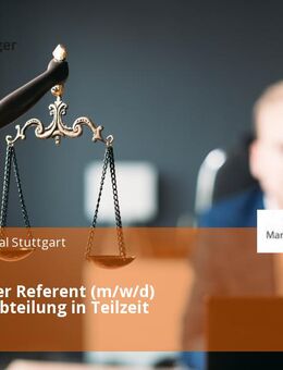 Juristischer Referent (m/w/d) Personalabteilung in Teilzeit - Stuttgart